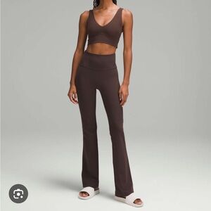 LULULEMON Groove Nulu Super High Rise Flared Pant *Short in Espresso